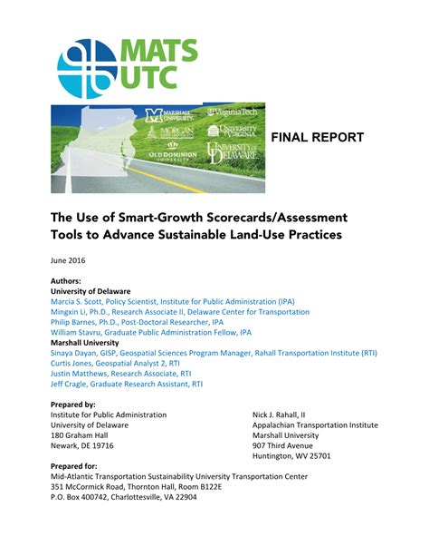 Smart Growth Scorecards 